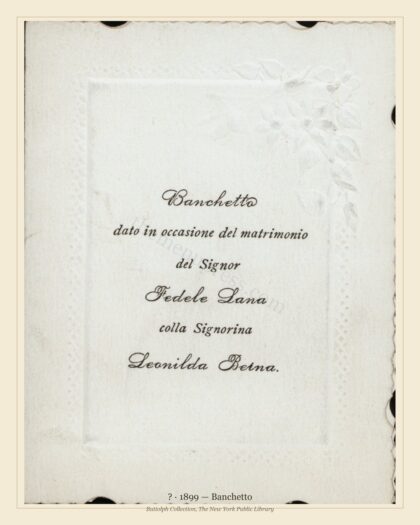 ? · 1899 — Banchetto