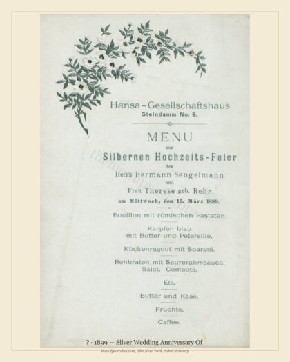 ? · 1899 — Silver Wedding Anniversary Of