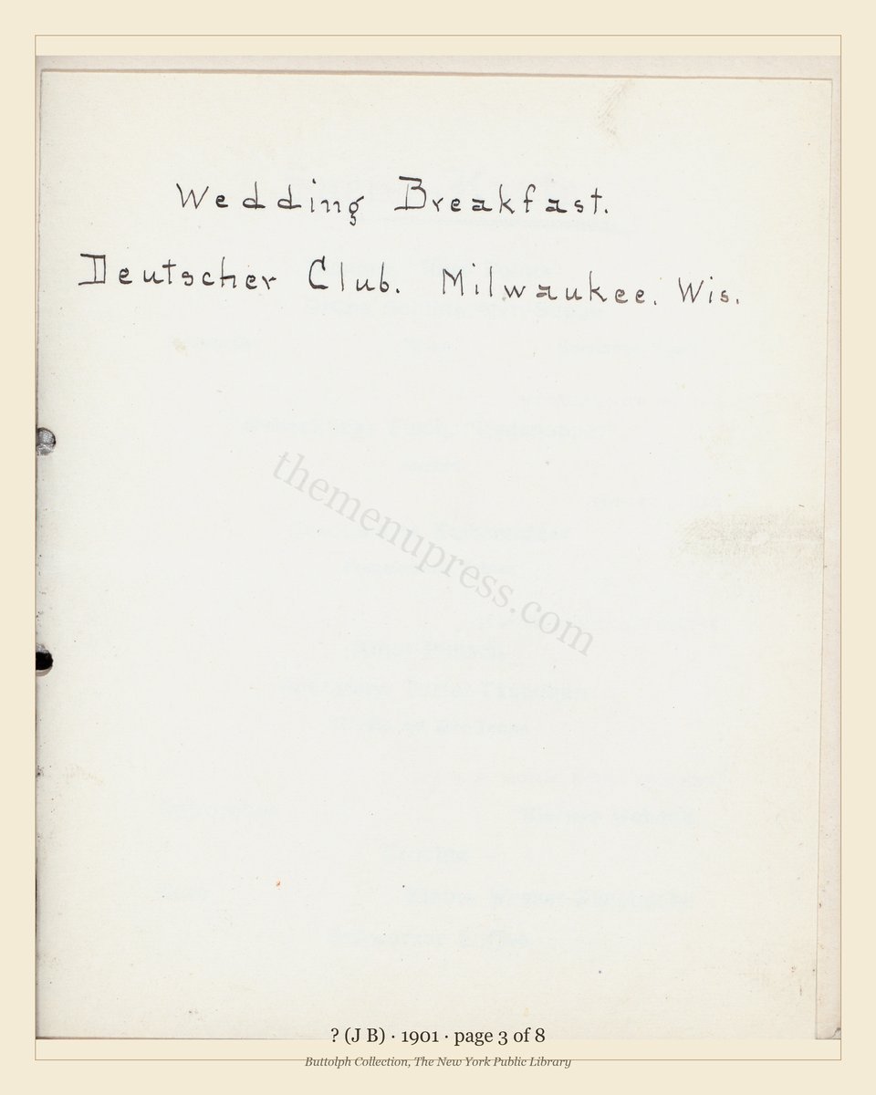 Vintage menu — page 3 of 8