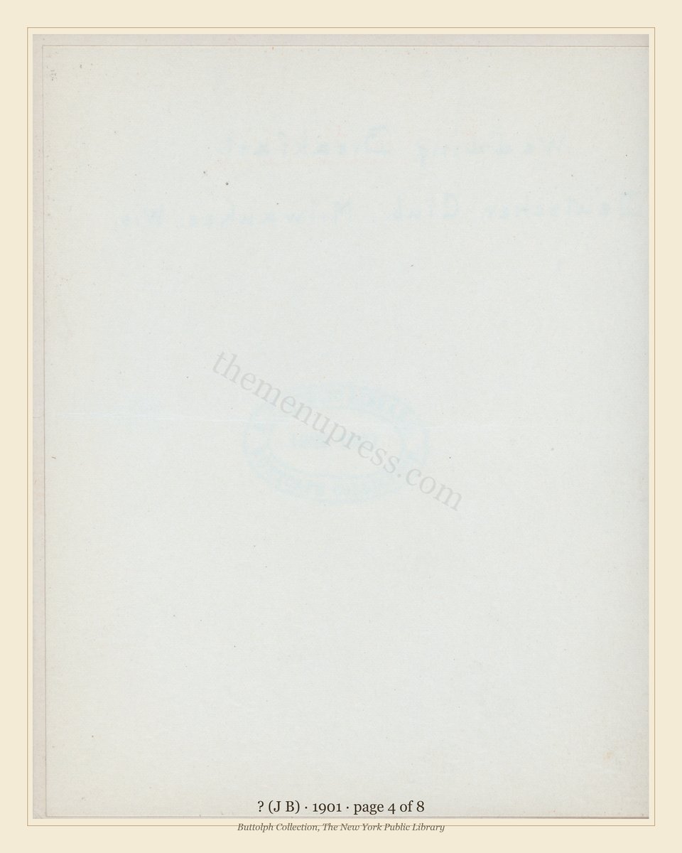 Vintage menu — page 4 of 8