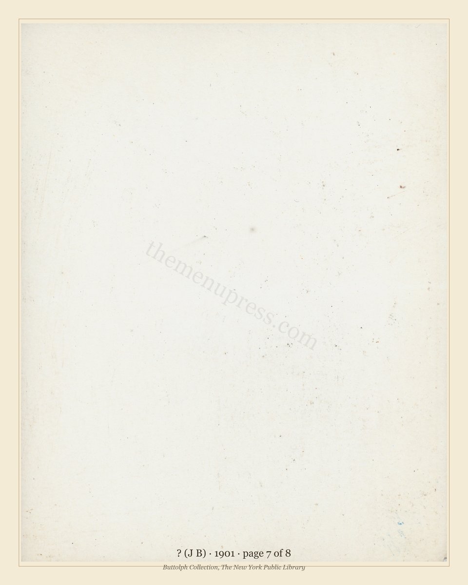 Vintage menu — page 7 of 8