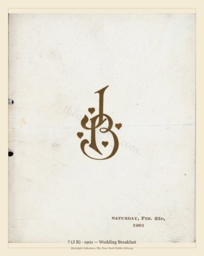 ? (J B) · 1901 — Wedding Breakfast