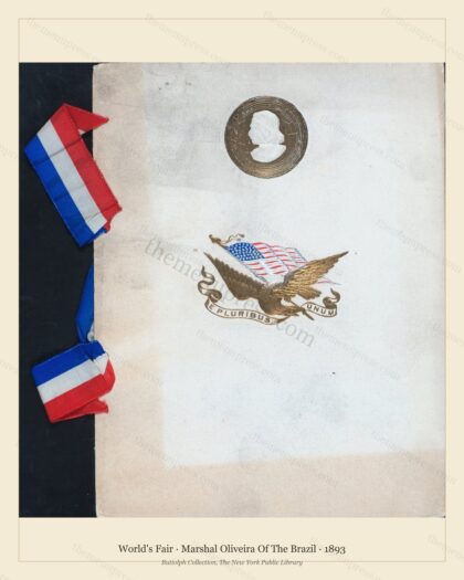 Vintage menu preview — 1893 Vintage Cafe Menu — Marshal Oliveira of the Brazil, International Expositio