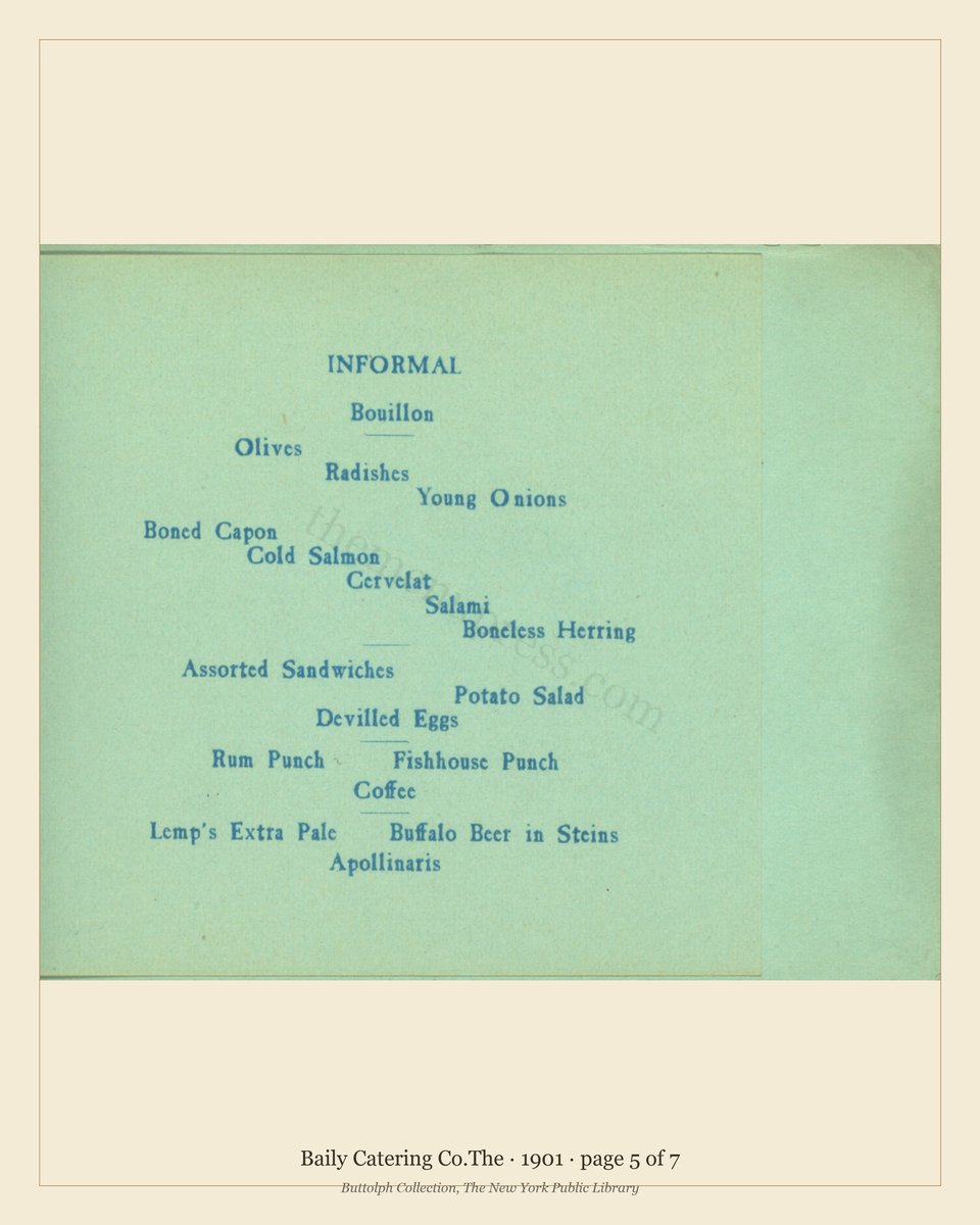 Vintage menu — page 5 of 7