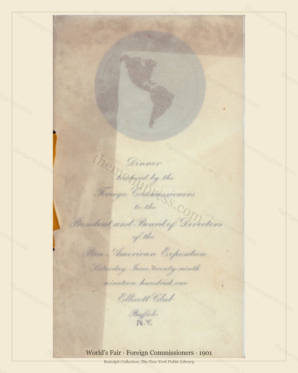Vintage menu preview — 1901 Vintage Cafe Menu — Foreign Commissioners, International Exposition (Comple