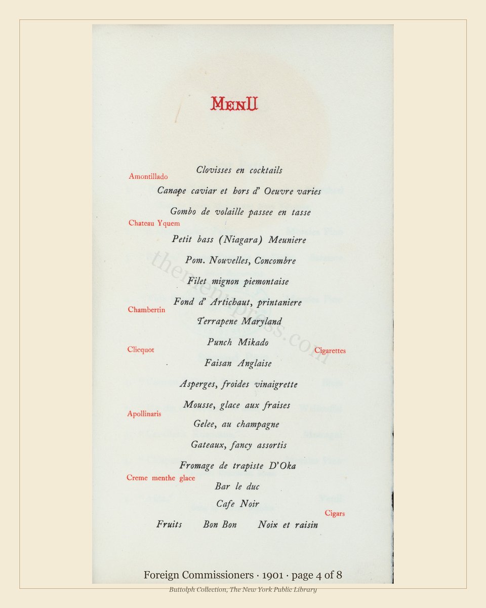 Vintage menu — page 4 of 8