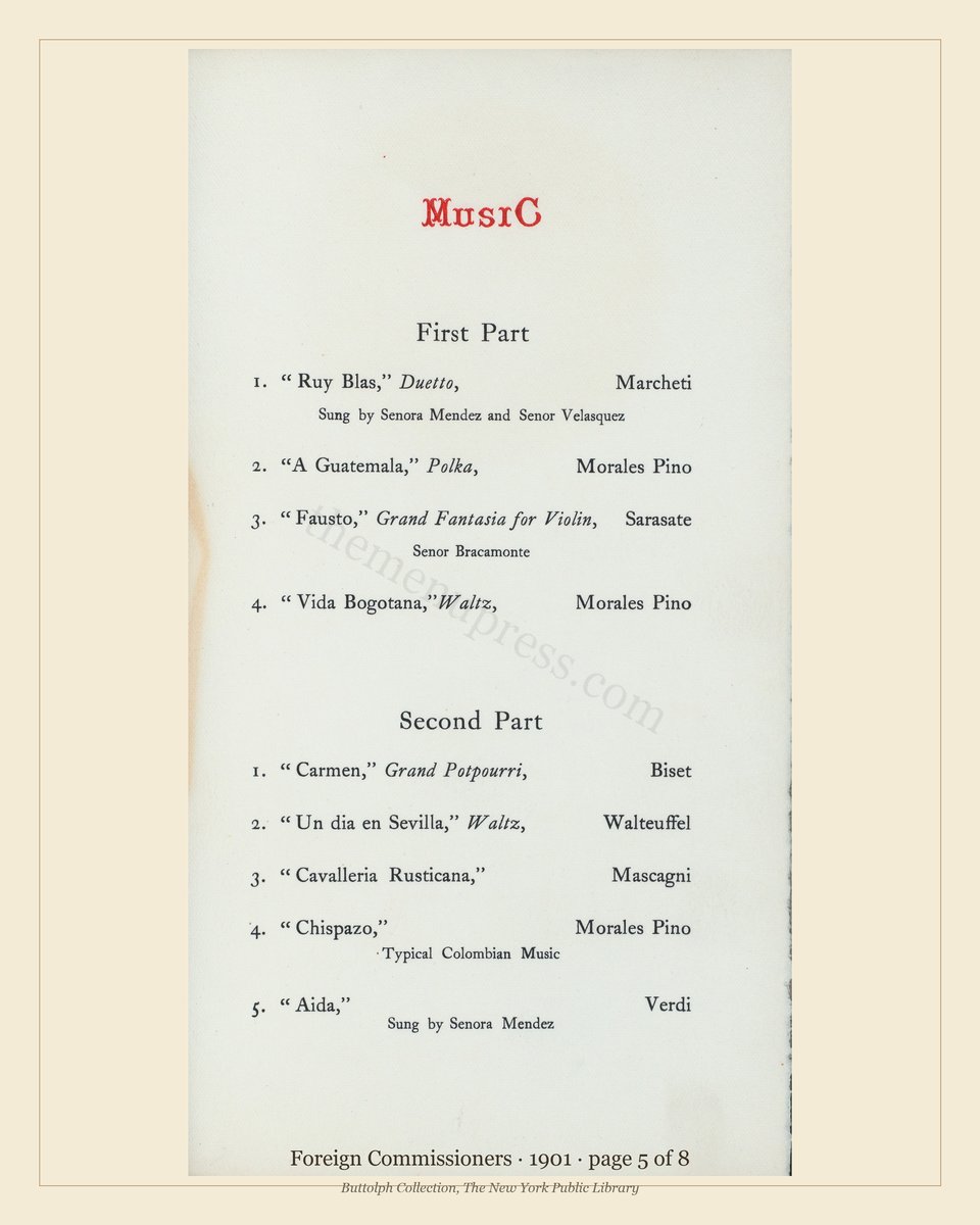 Vintage menu — page 5 of 8