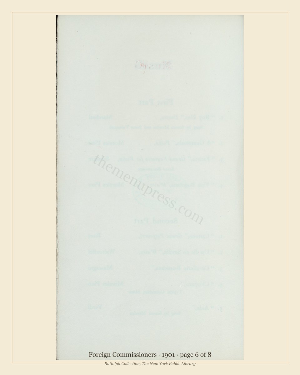 Vintage menu — page 6 of 8