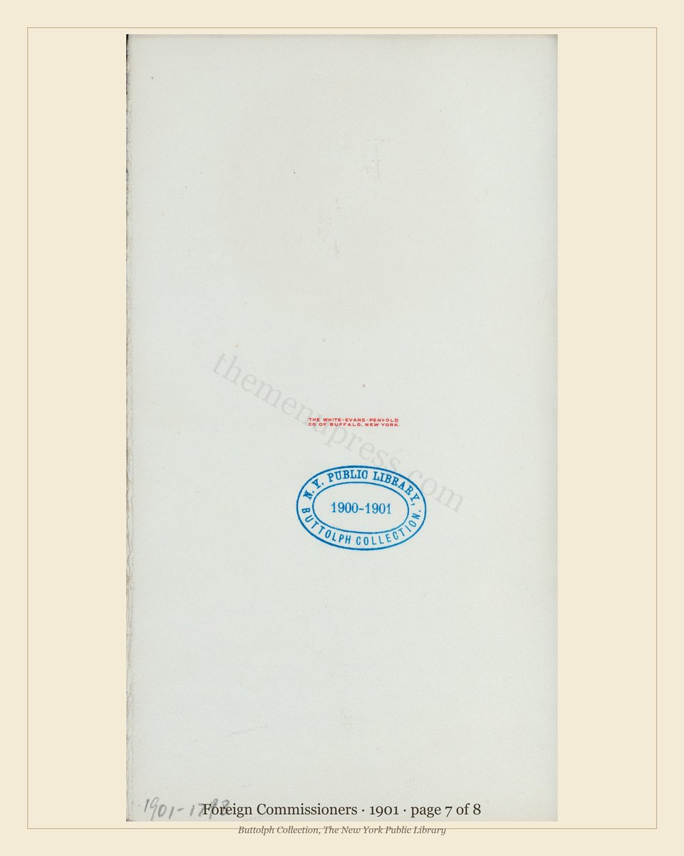 Vintage menu — page 7 of 8