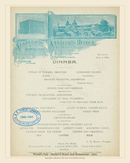 World's Fair & International Exposition Menus 1893–1907