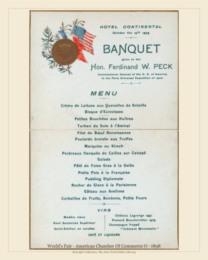World's Fair · American Chamber Of Commerce O · 1898