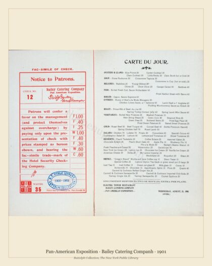 Pan-American Exposition · Bailey Catering Companh · 1901
