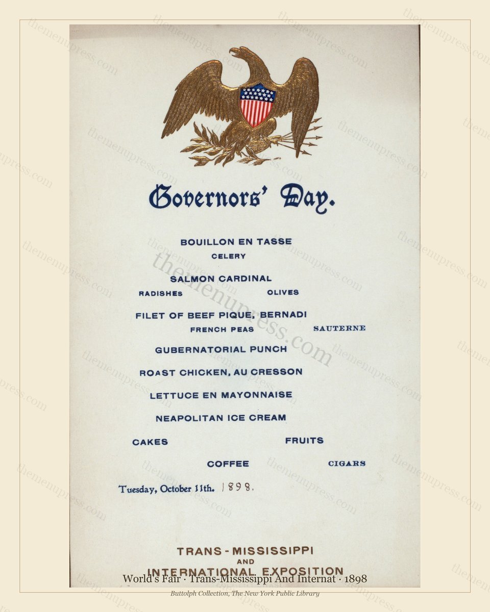 Vintage menu preview — 1898 Vintage Cafe Menu — Trans-Mississippi and Internat, International Expositio