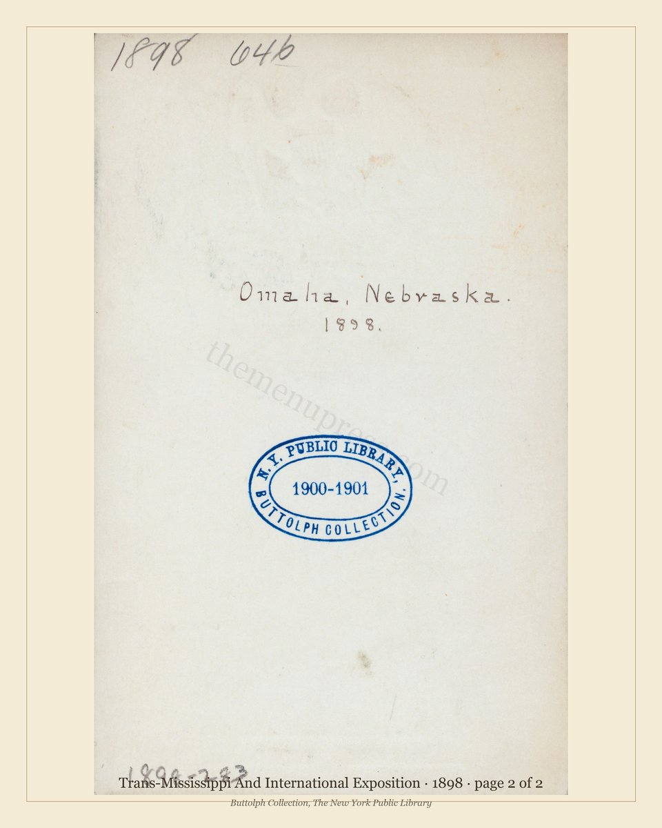 Vintage menu — page 2 of 2