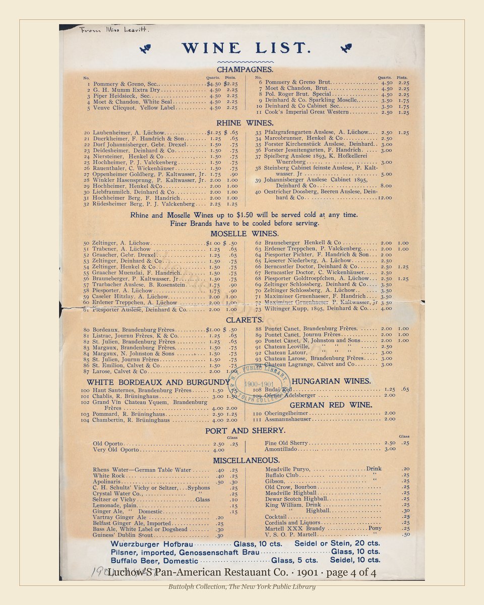 Vintage menu — page 4 of 4