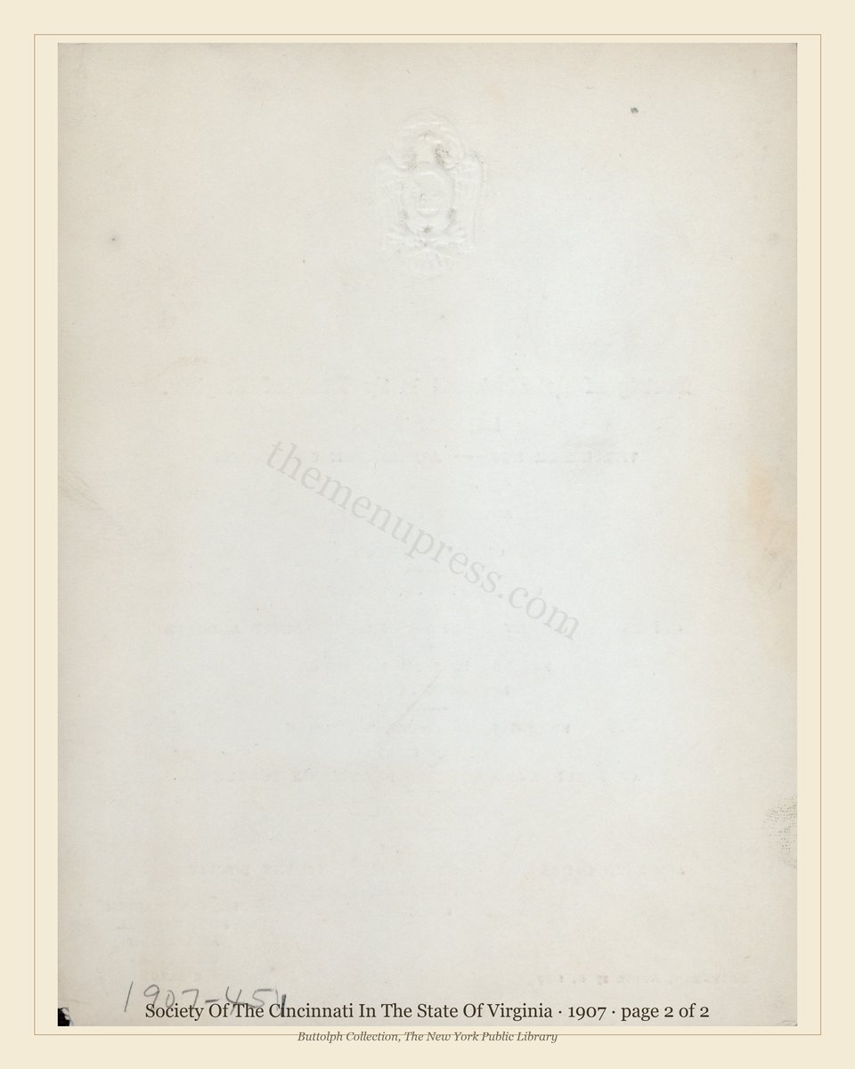 Vintage menu — page 2 of 2