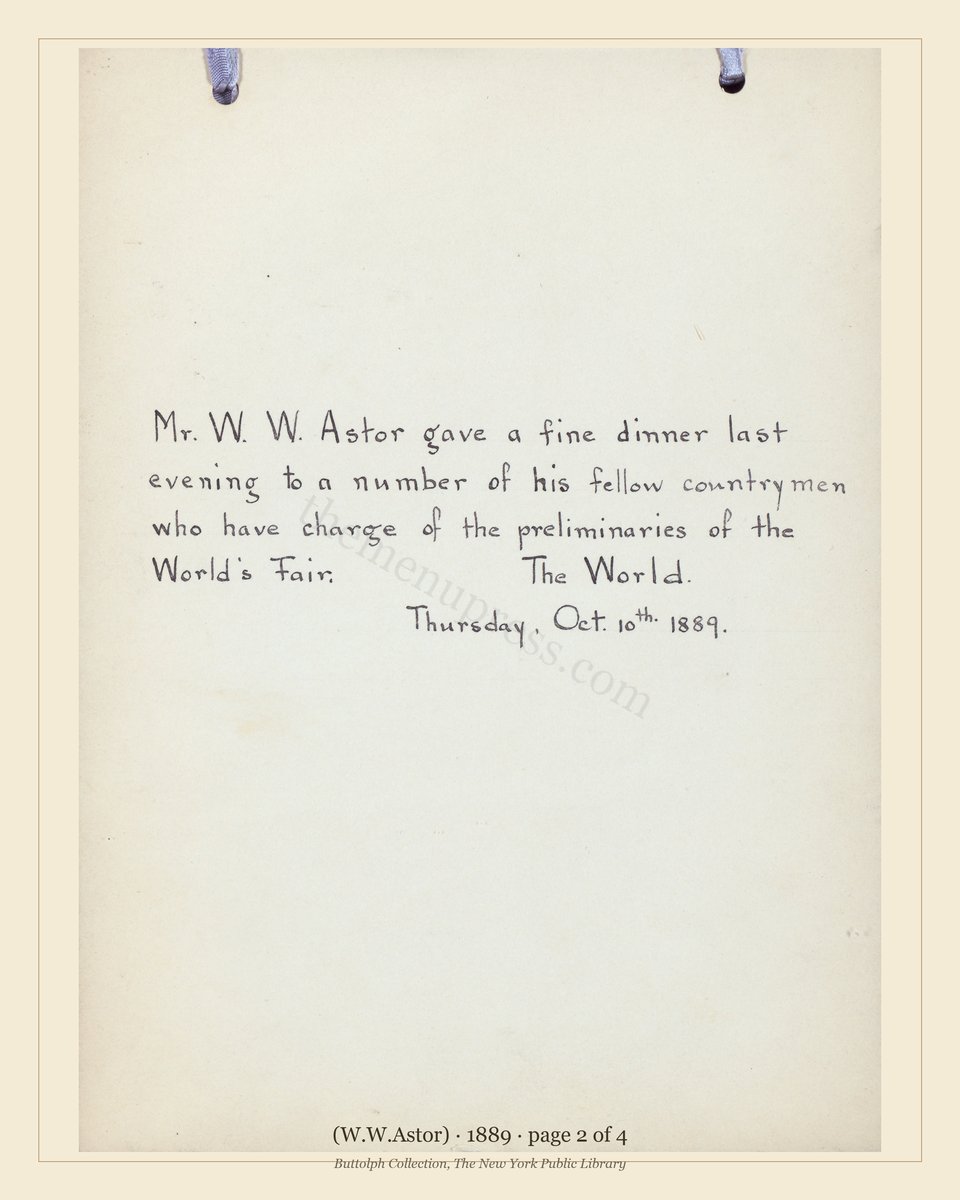 Vintage menu — page 2 of 4