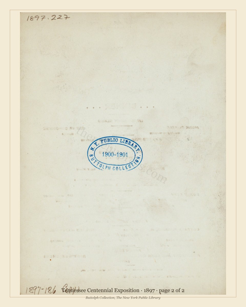 Vintage menu — page 2 of 2