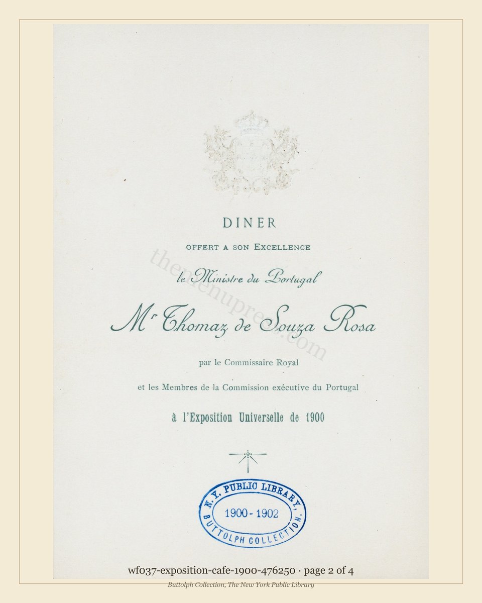 Vintage menu — page 2 of 4