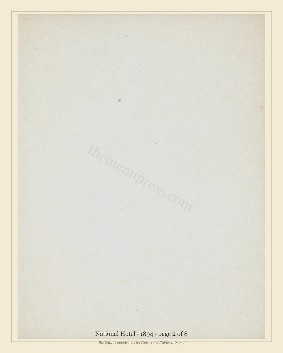 Vintage menu — page 2 of 8