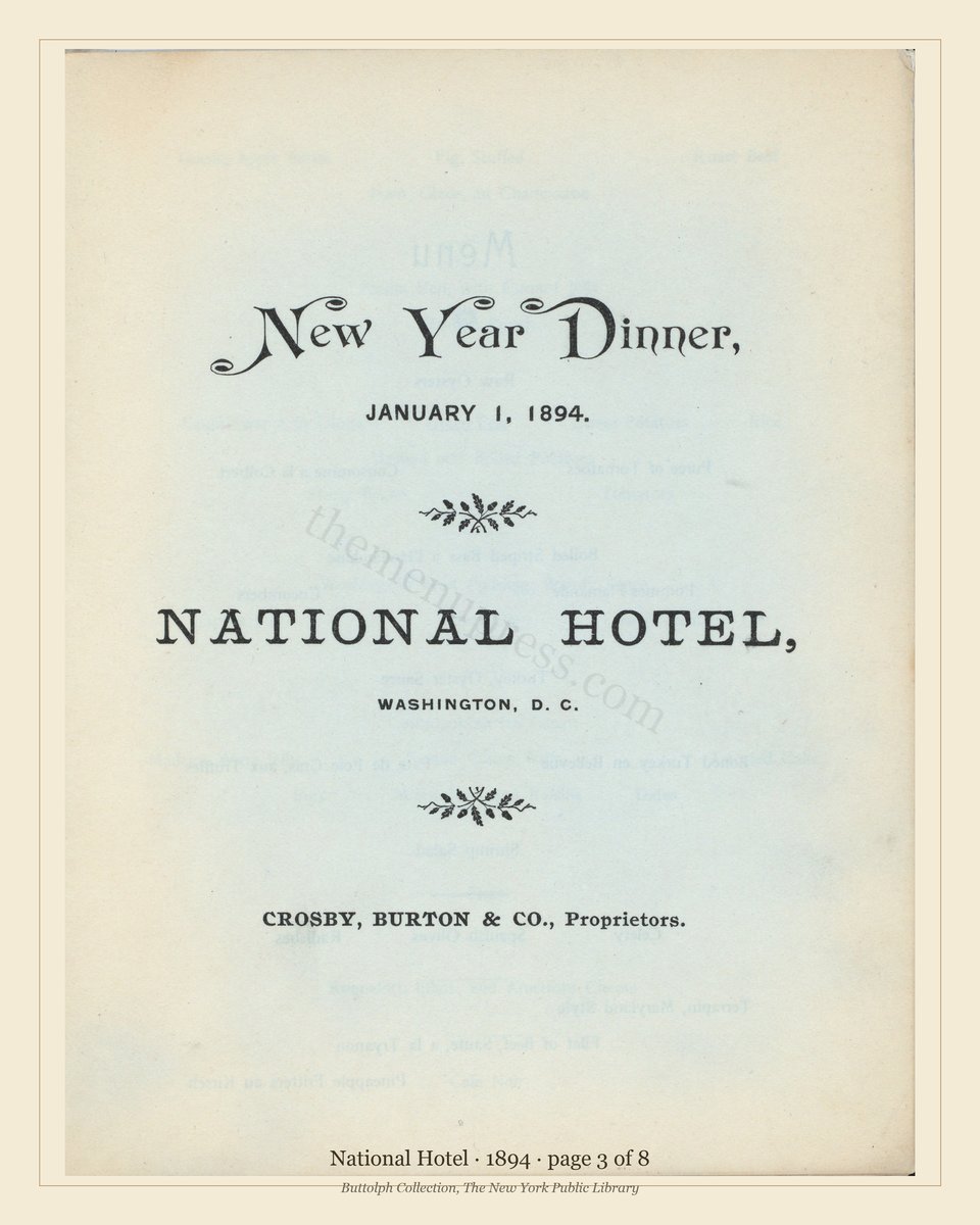 Vintage menu — page 3 of 8