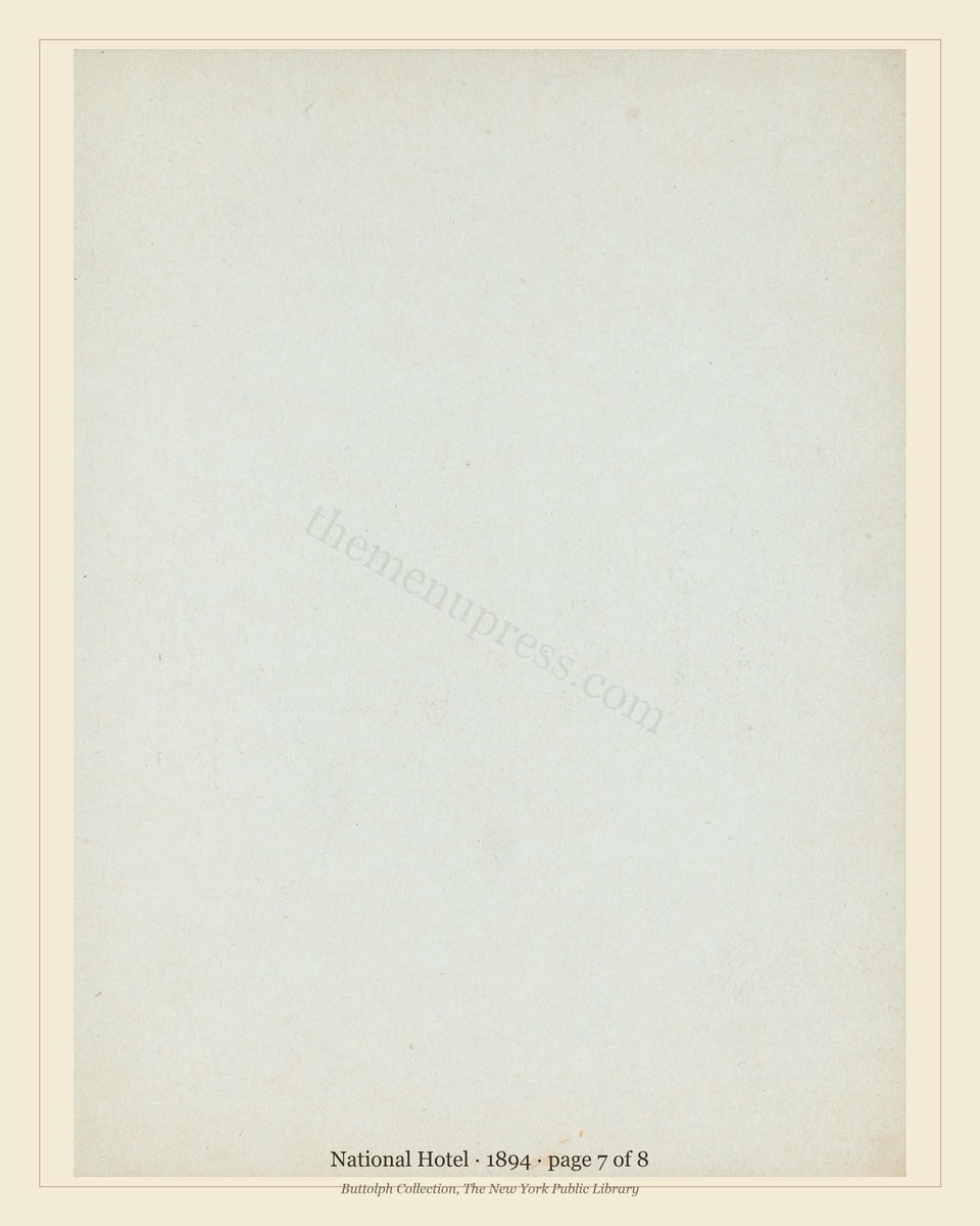 Vintage menu — page 7 of 8