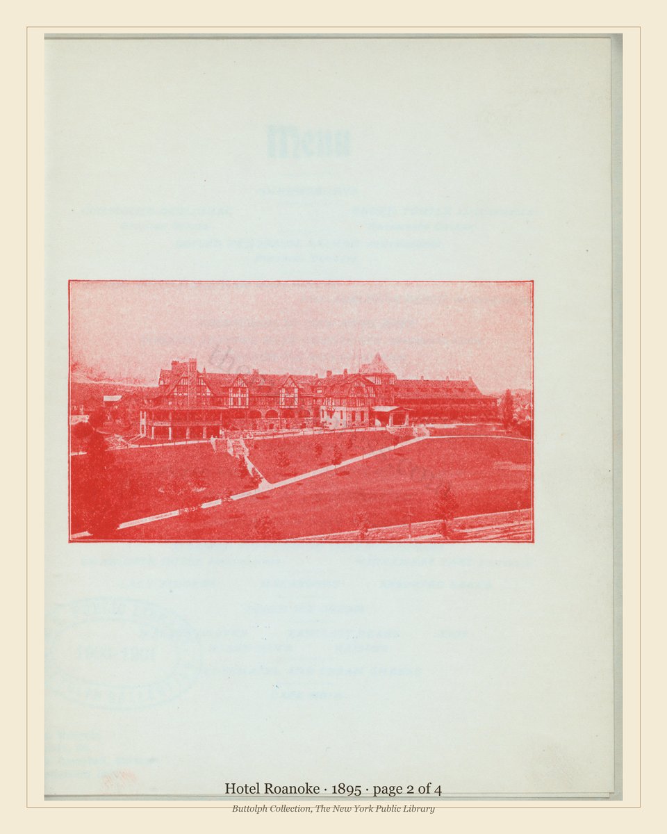 Vintage menu — page 2 of 4