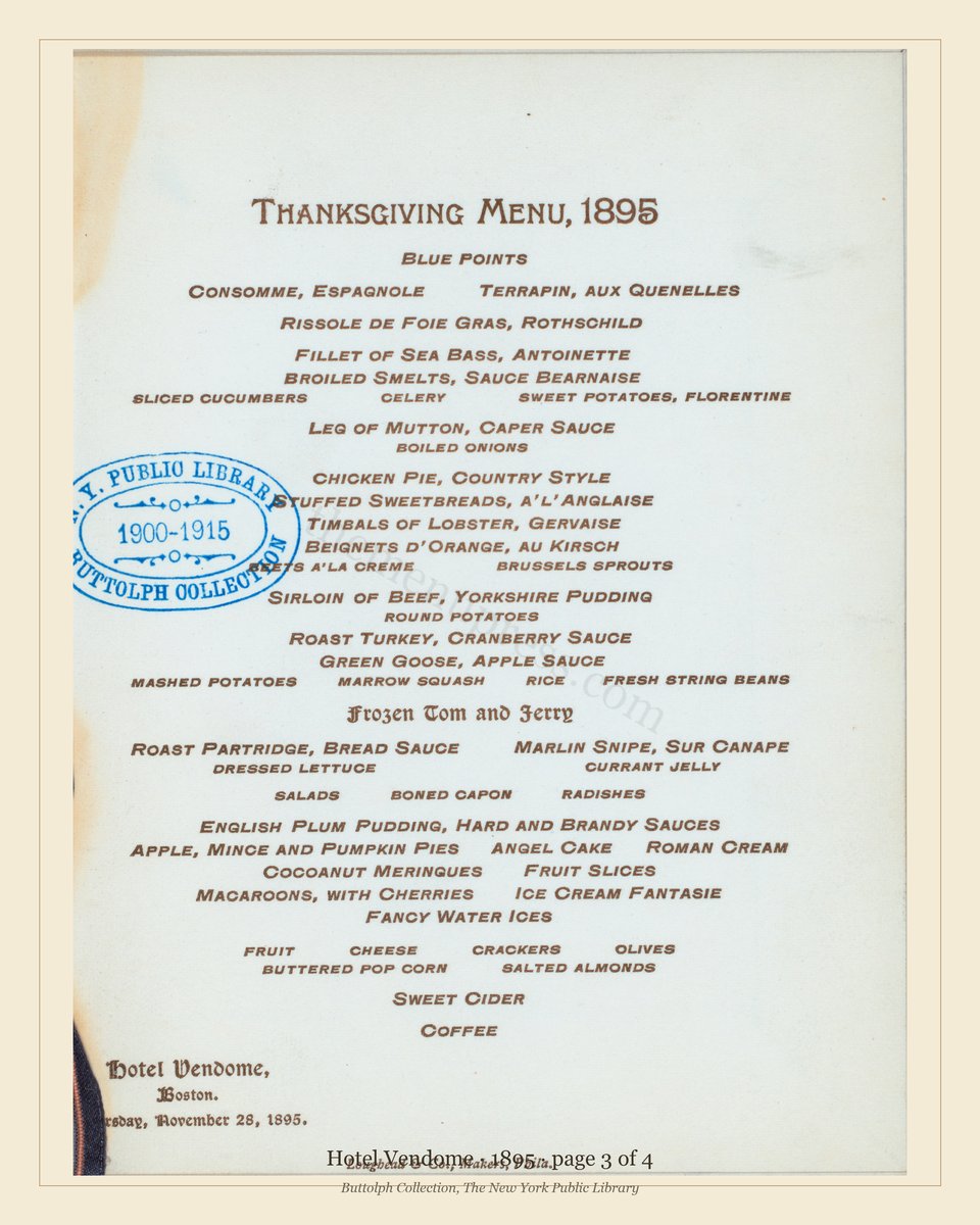 Vintage menu — page 3 of 4