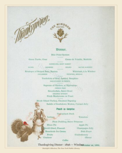 Thanksgiving Dinner · 1896 — Windsor