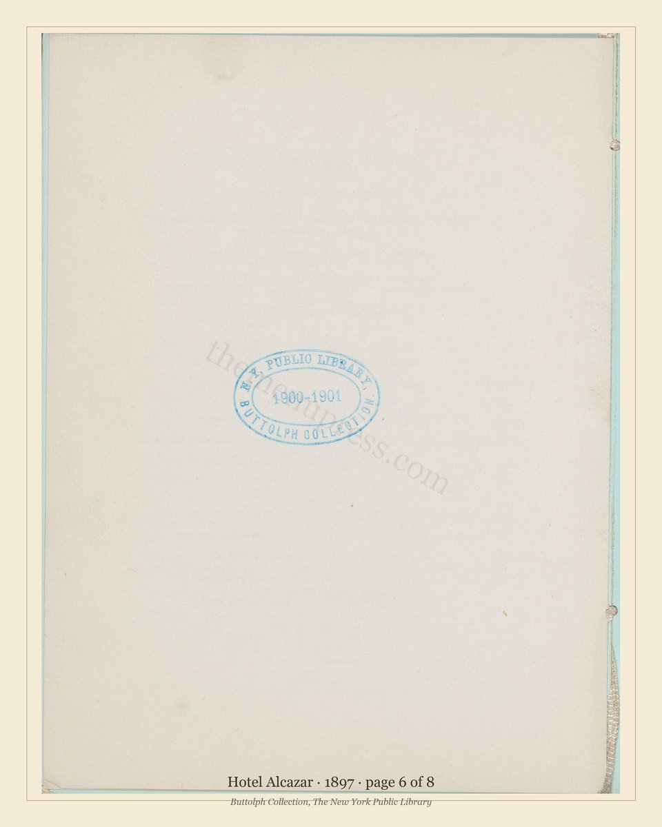 Vintage menu — page 6 of 8