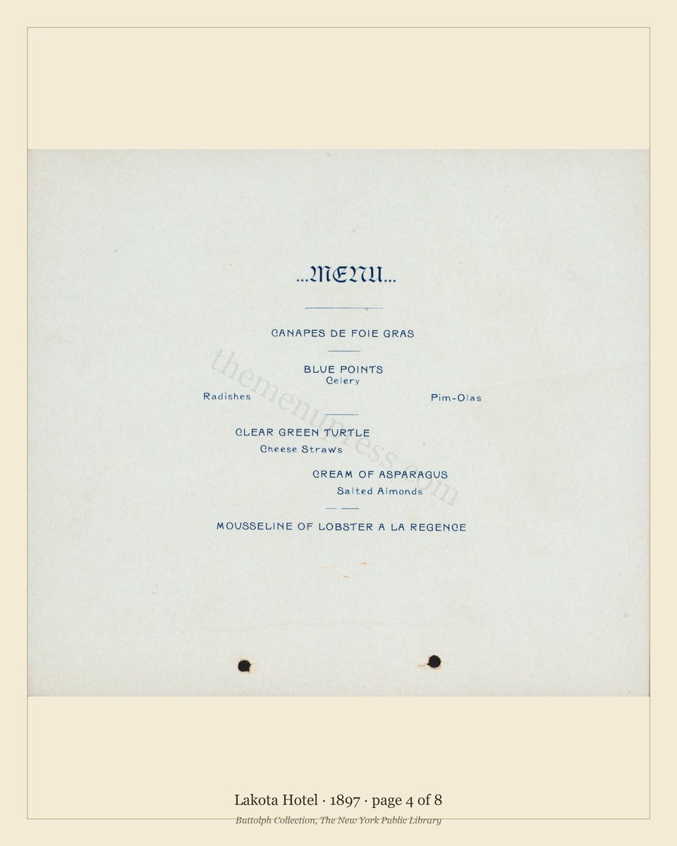 Vintage menu — page 4 of 8