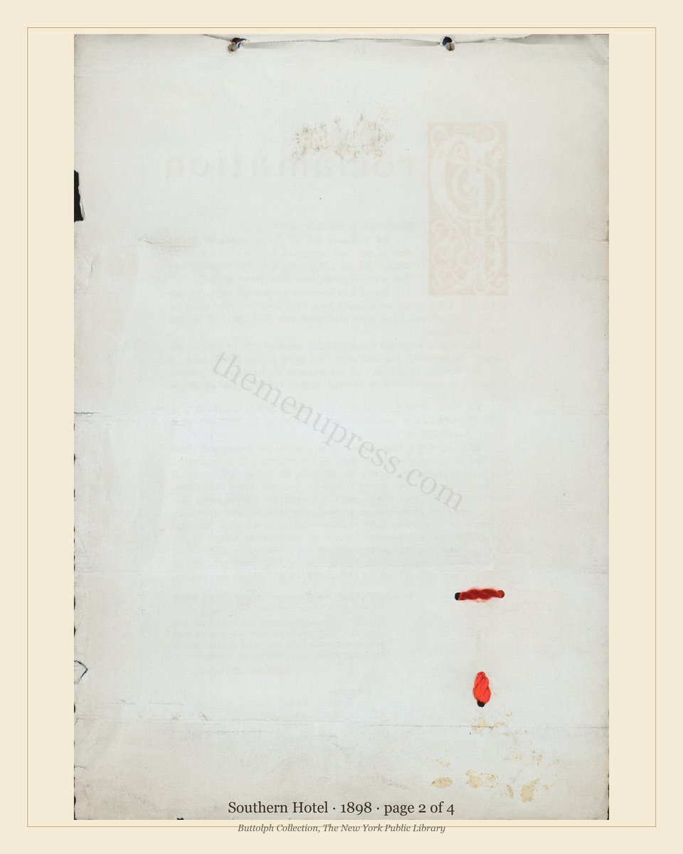 Vintage menu — page 2 of 4