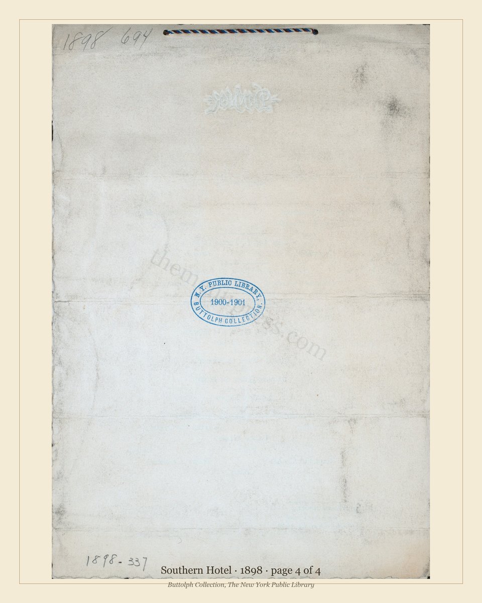 Vintage menu — page 4 of 4