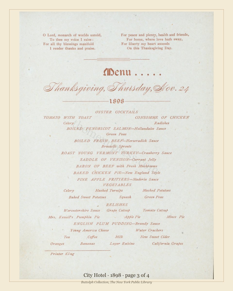 Vintage menu — page 3 of 4