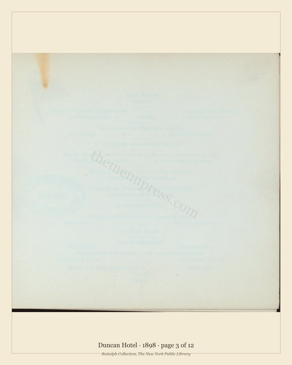 Vintage menu — page 3 of 12