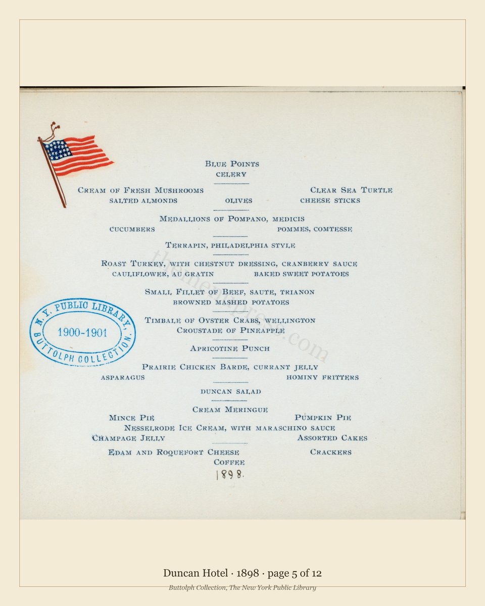 Vintage menu — page 5 of 12