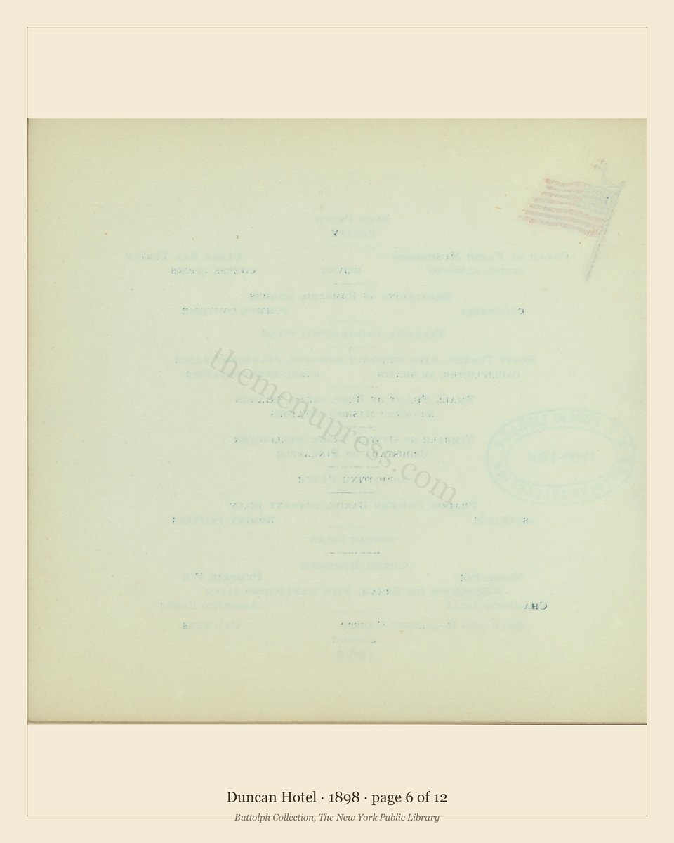 Vintage menu — page 6 of 12