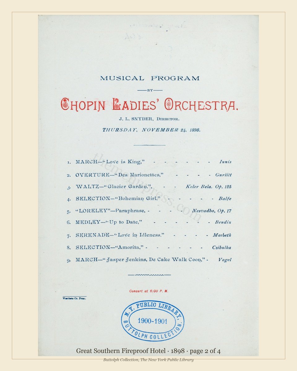 Vintage menu — page 2 of 4