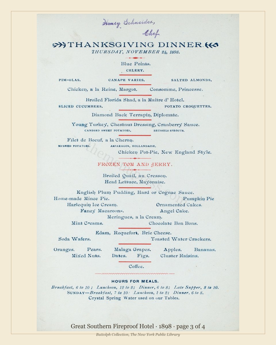 Vintage menu — page 3 of 4