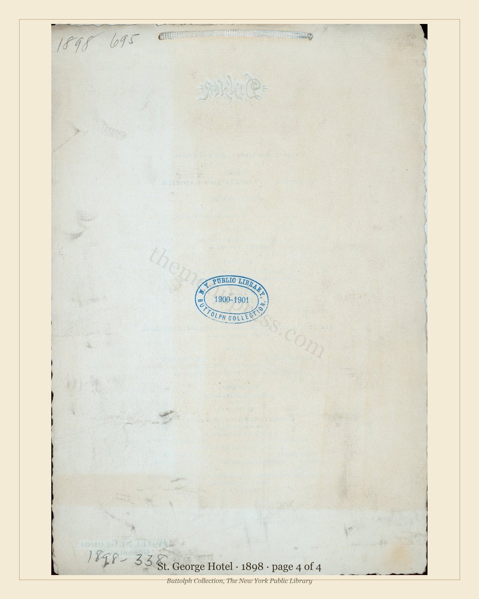 Vintage menu — page 4 of 4