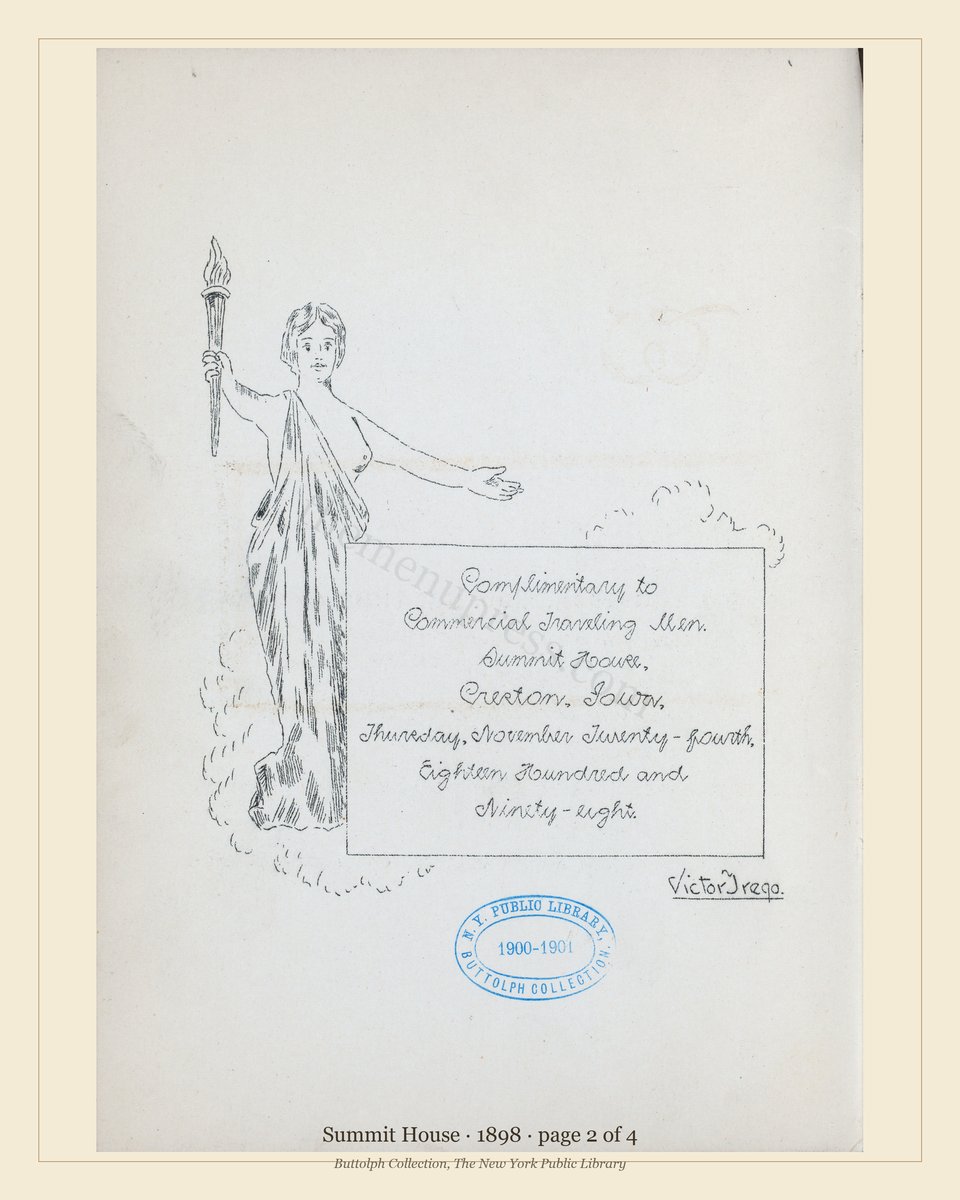 Vintage menu — page 2 of 4
