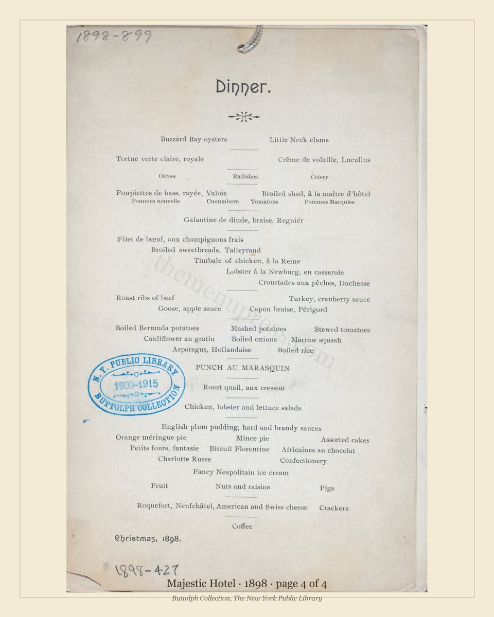 Vintage menu — page 4 of 4
