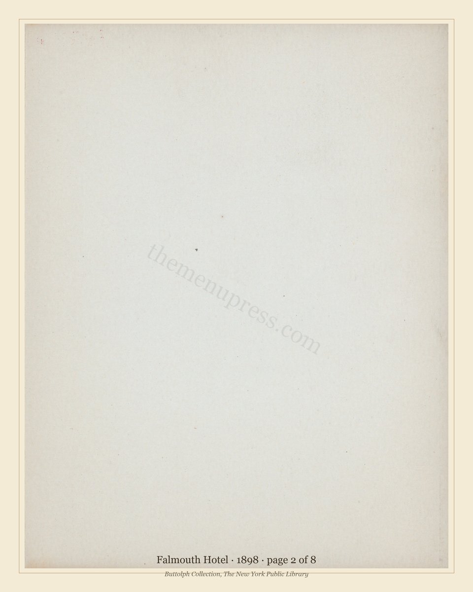 Vintage menu — page 2 of 8
