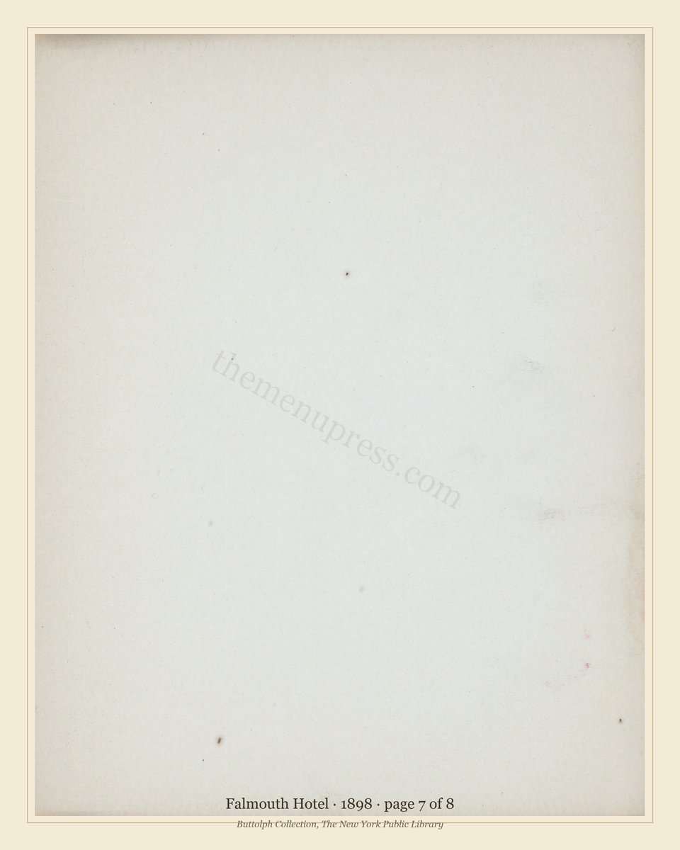 Vintage menu — page 7 of 8