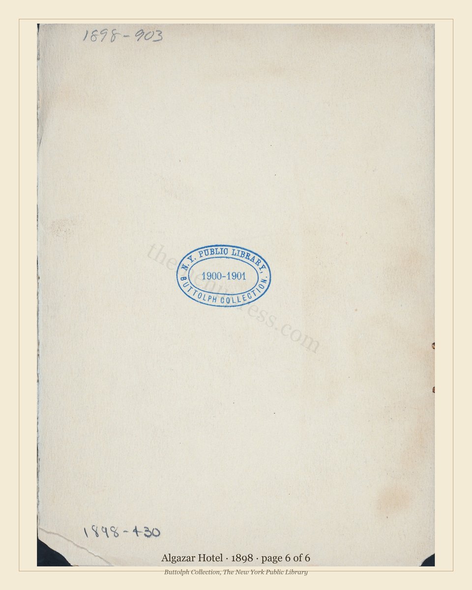 Vintage menu — page 6 of 6