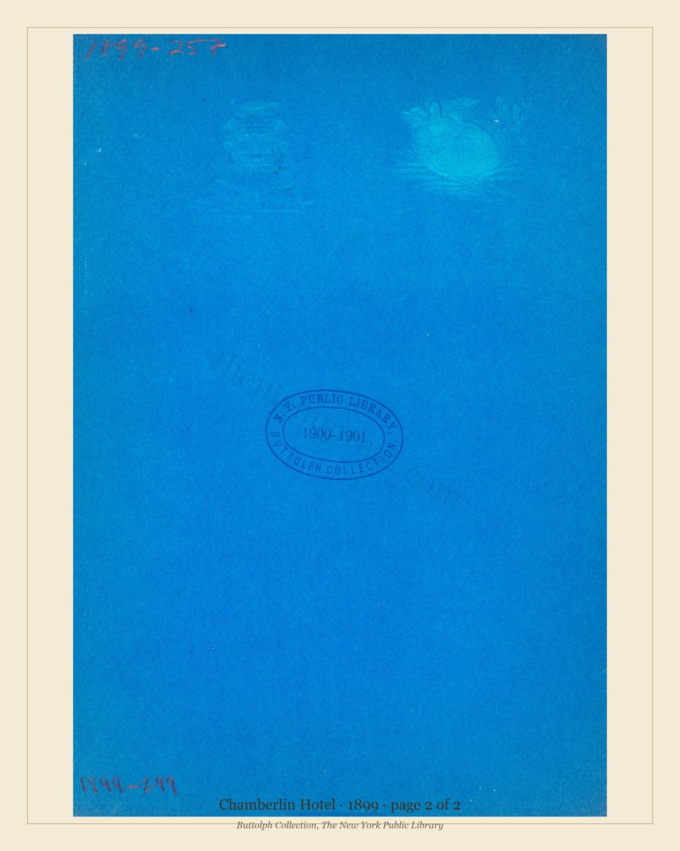Vintage menu — page 2 of 2