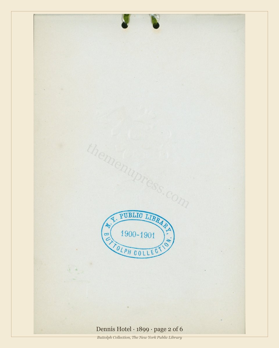 Vintage menu — page 2 of 4
