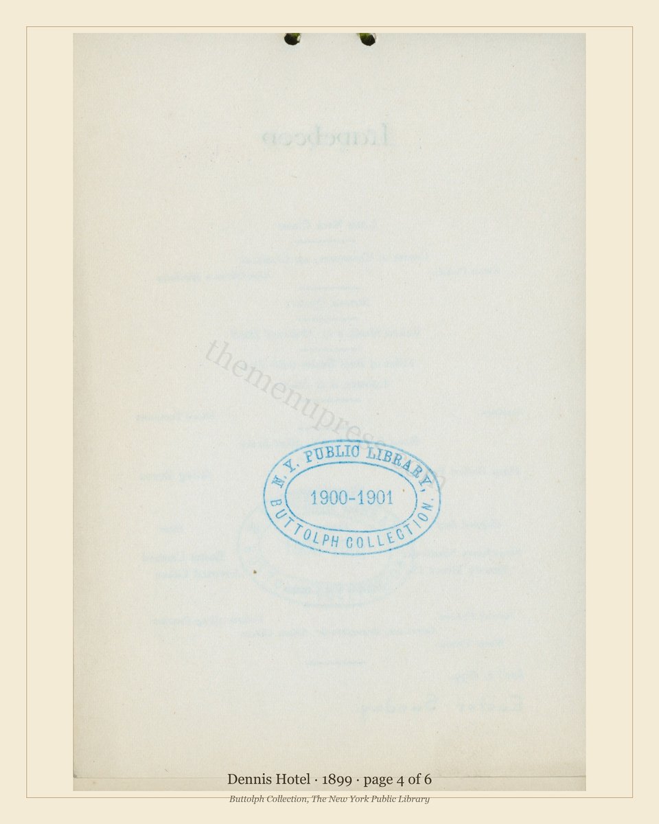 Vintage menu — page 4 of 4