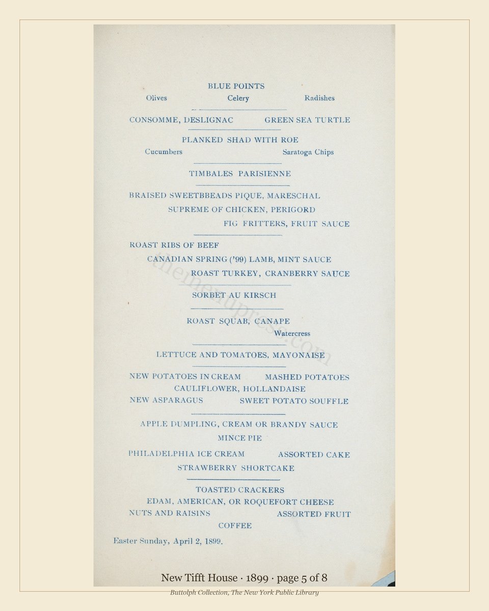 Vintage menu — page 5 of 8