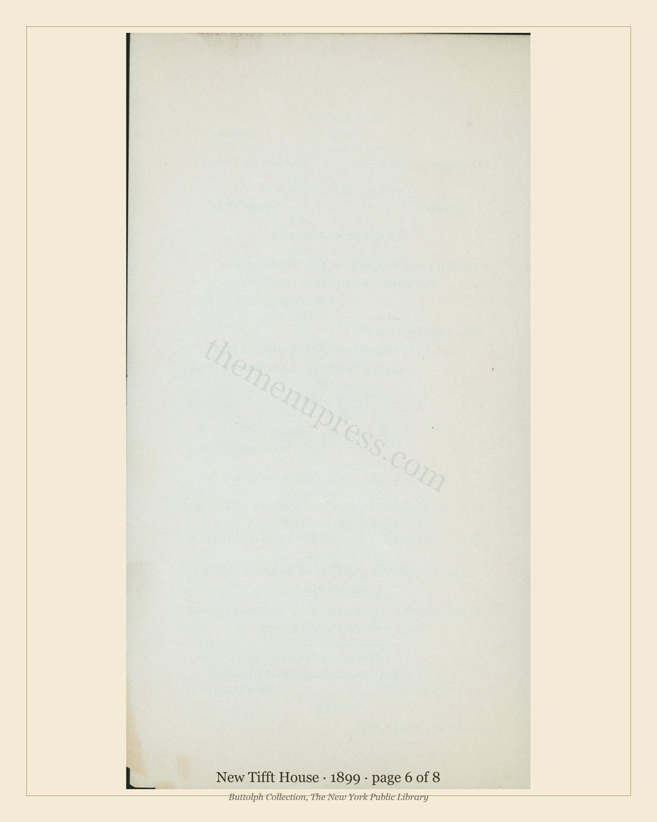 Vintage menu — page 6 of 8